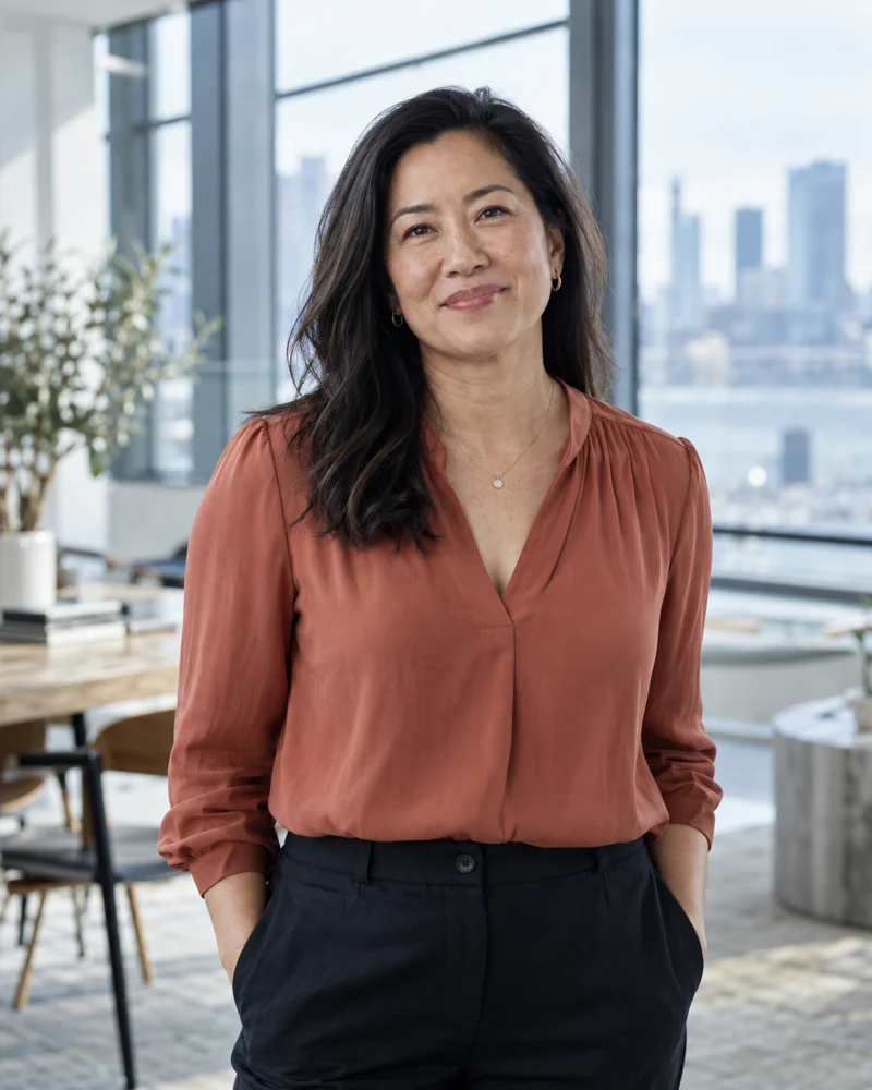 Professional portrait representing finance leadership
